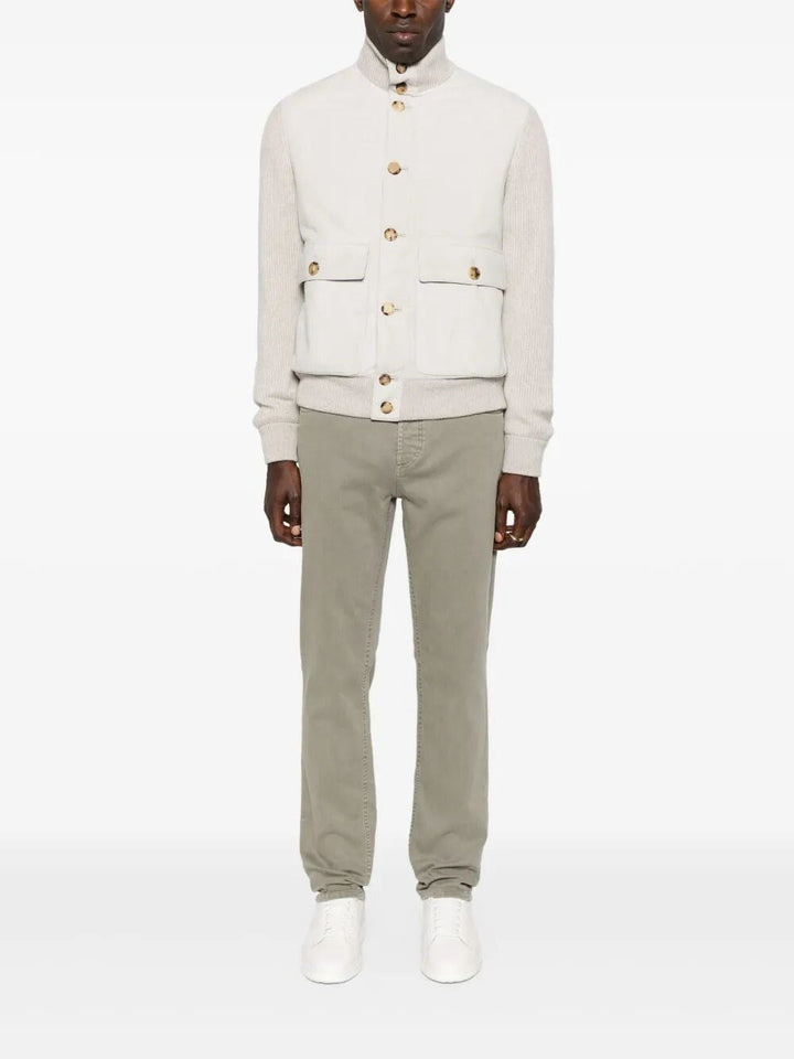 Brunello Cucinelli Men Padded Leather Jacket