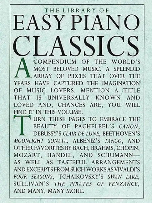 Library of Easy Piano Classics - Paperback