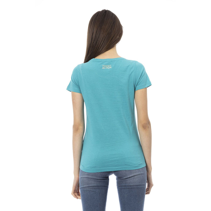 Trussardi Action women's blue graphic T-shirts