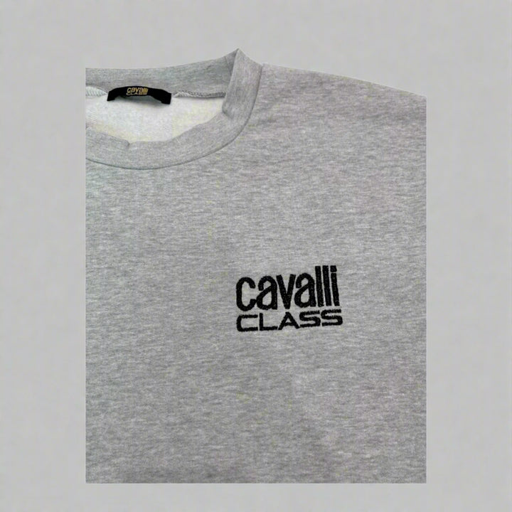 Cavalli Class men's grey logo print Sweatshirts