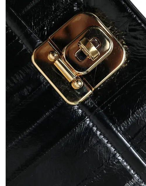 ELEGANTE BOLSO DE HOMBRO DE PIEL DE ANGUILA DE Dolce &amp; Gabbana