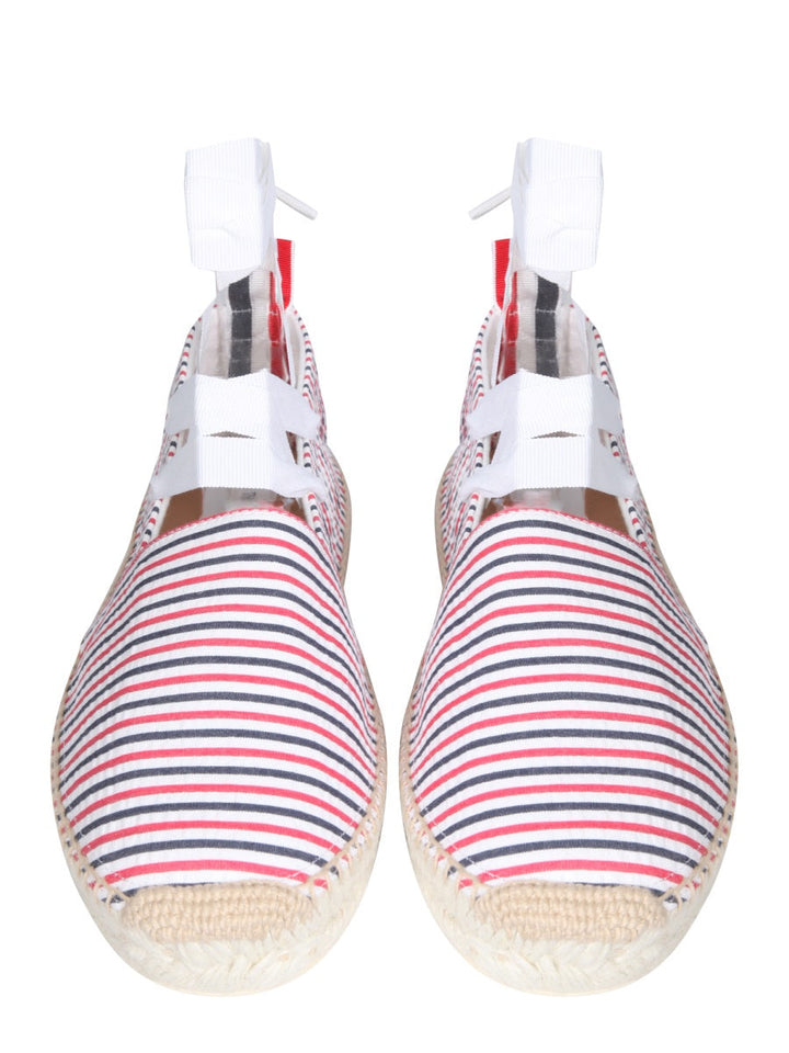 Thom Browne Women Seersucker Cotton Espadrilles