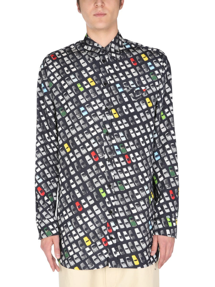 Bottega Veneta Men Shirt With Allover Print