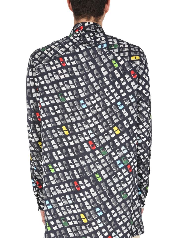 Bottega Veneta Men Shirt With Allover Print