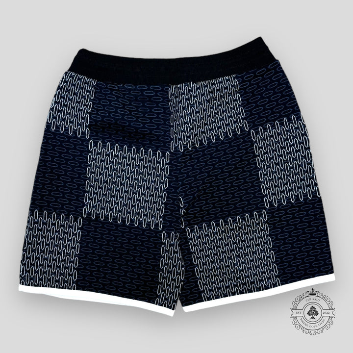 Louis Vuitton Tennis Damier Quilted Cotton Shorts in Navy Blue