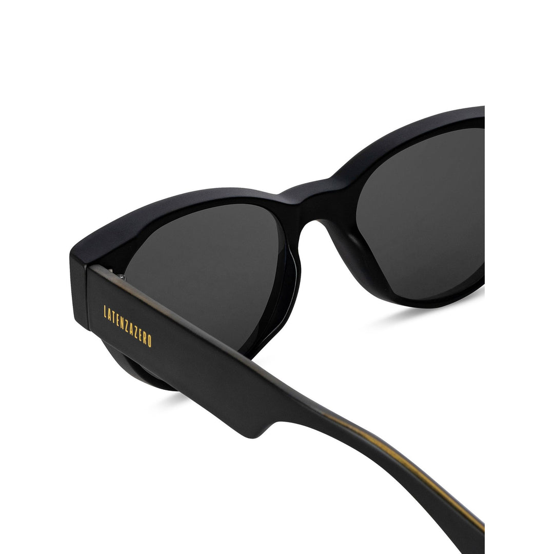 Black stylish Italian designed affordable sunglasses with UV protection.