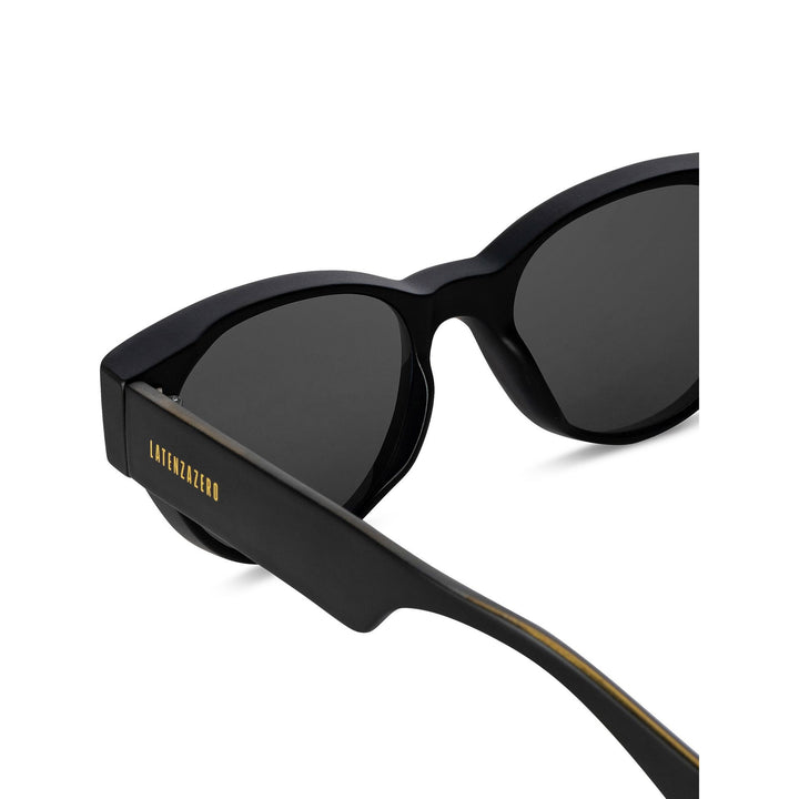 Black stylish Italian designed affordable sunglasses with UV protection.