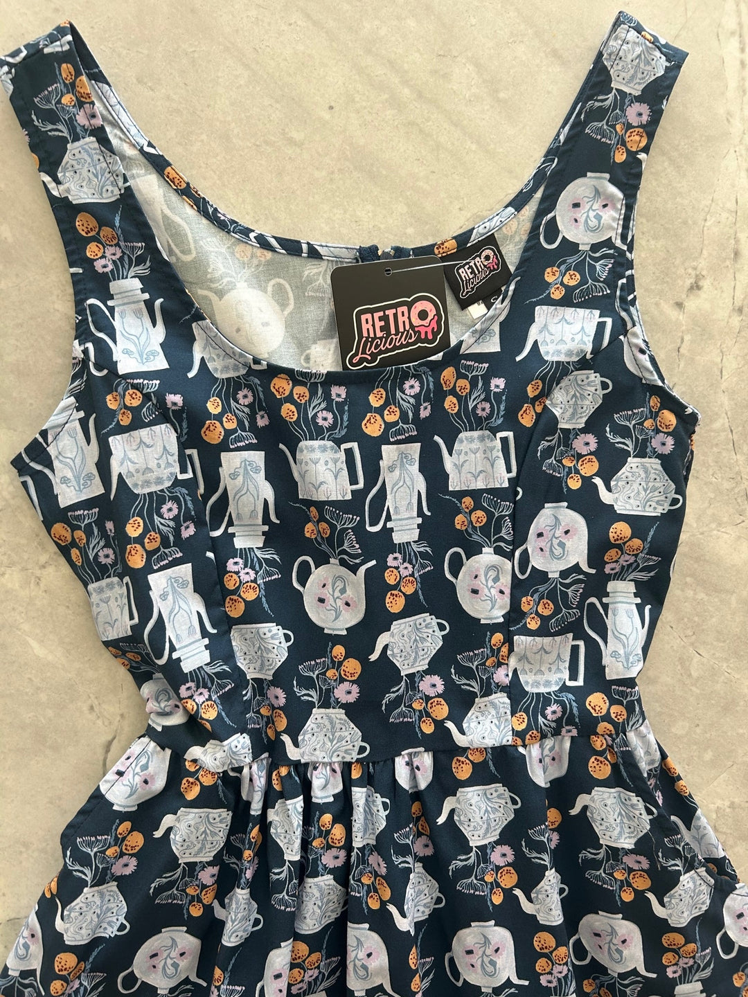 Teapots Fit &amp; Flare Dress - XS only