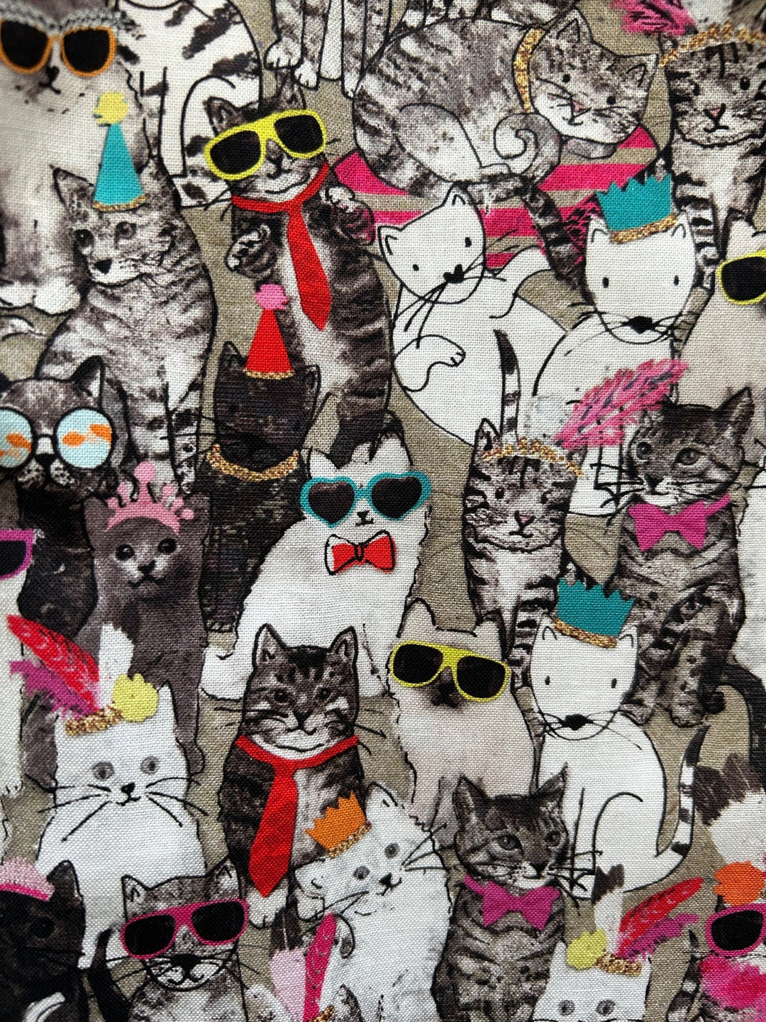 Cool Cats Shorter Length Fit &amp; Flare Dress - 3X only, 1 left!