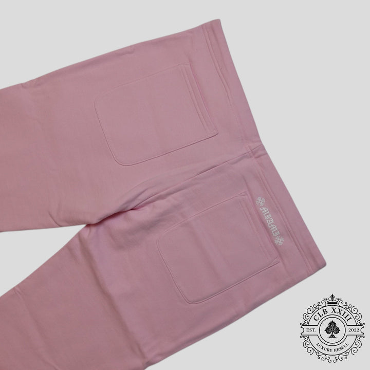 Chrome Hearts Art Basel Vine Heart Sweatpants in Light Pink