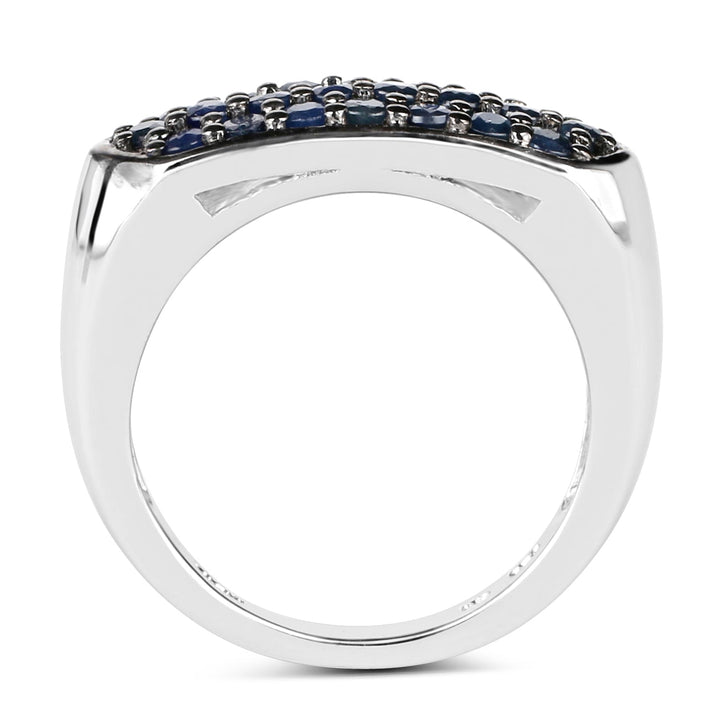 0.99 Carat Genuine Blue Sapphire .925 Sterling Silver Ring