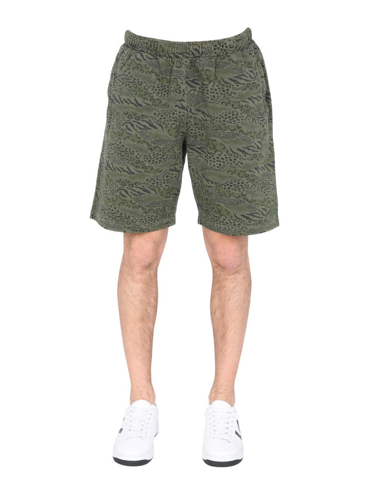 Kenzo Men Bermuda With Animal Print