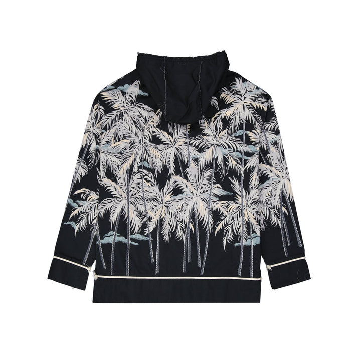 Palm Angels Hooded Printed Shirt Men