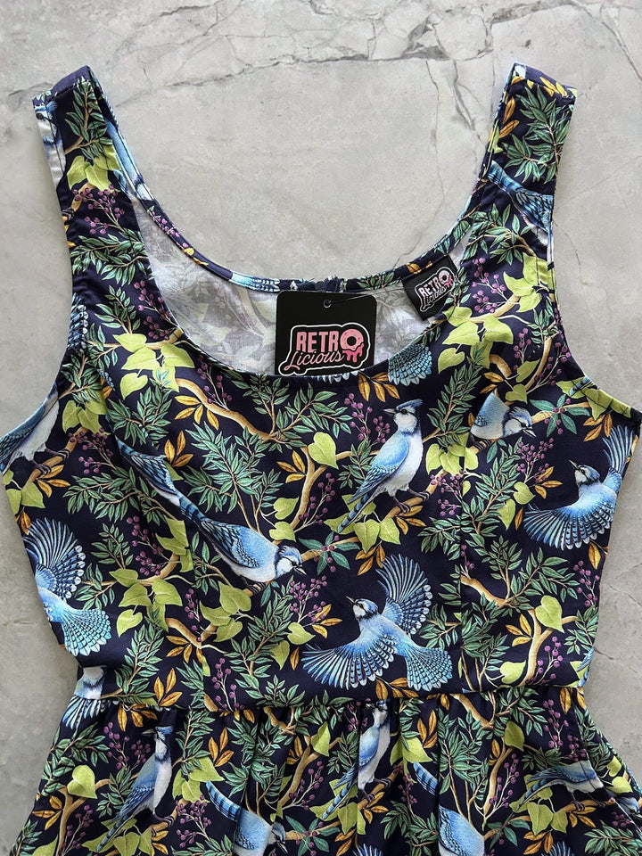 Birds Fit &amp; Flare Dress