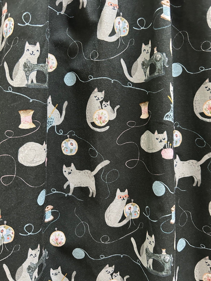Cats and Yarn Fit &amp; Flare Dress - Small only, 1 left!
