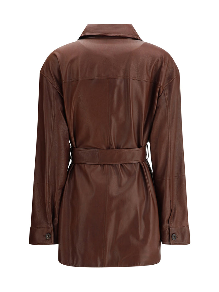 Brunello Cucinelli Women Saharan Leather Jacket
