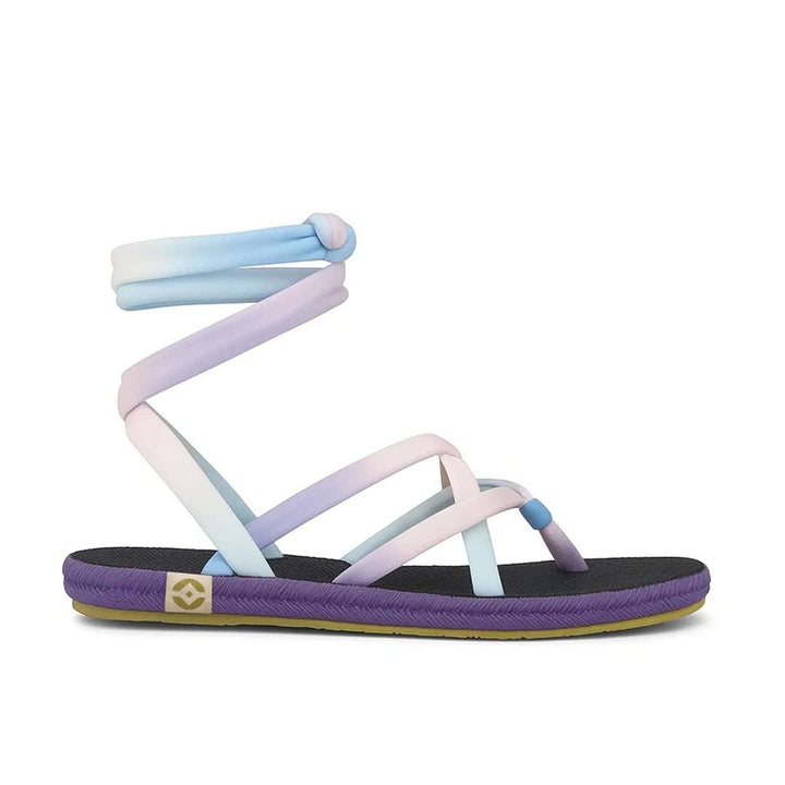 Nalho women's blue-lavender open toe fabric strap Sandals