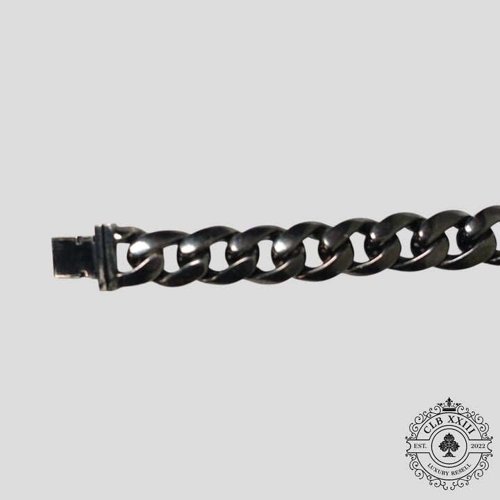 Chrome Hearts Cuban Bracelet in Oxidized Silver