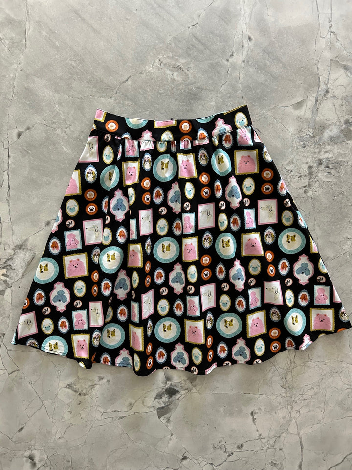 Framed A-line Skirt