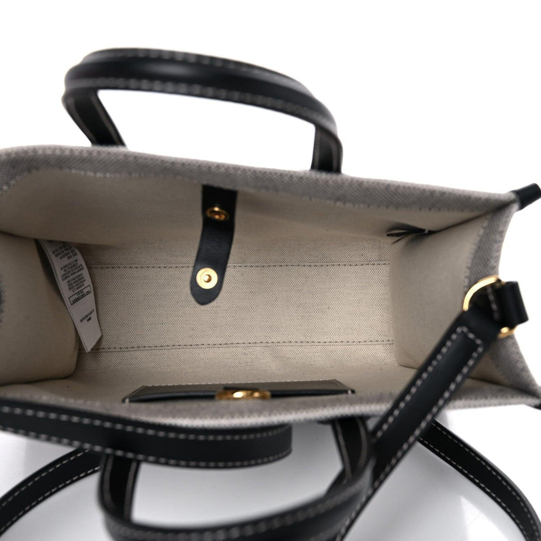 Burberry Canvas Smooth Calfskin Mini Two Tone Freya Tote
