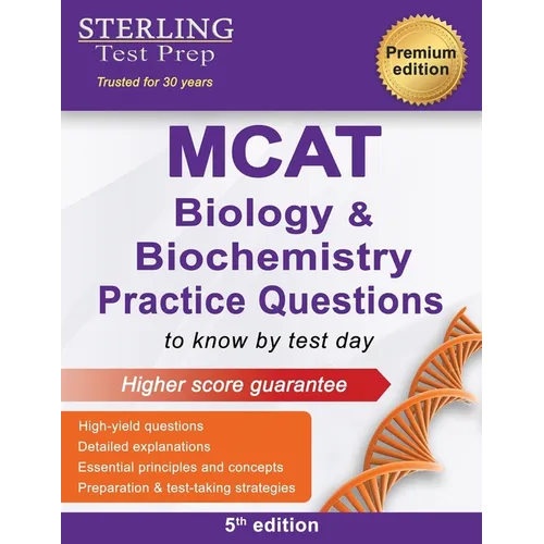 MCAT Biology & Biochemistry Practice Questions: High Yield MCAT Questions - Paperback