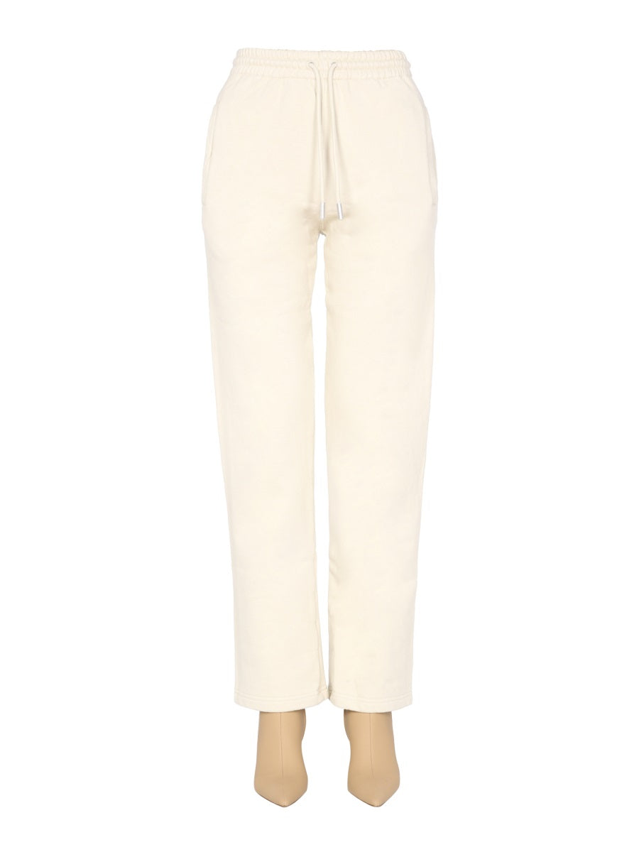 White pants on a white background