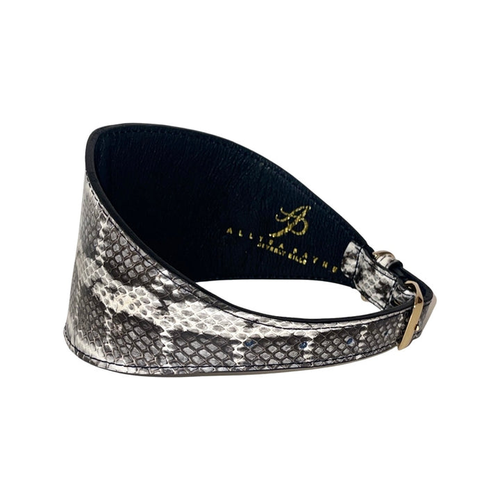 White &amp; Black 4” Wide Snake Collar