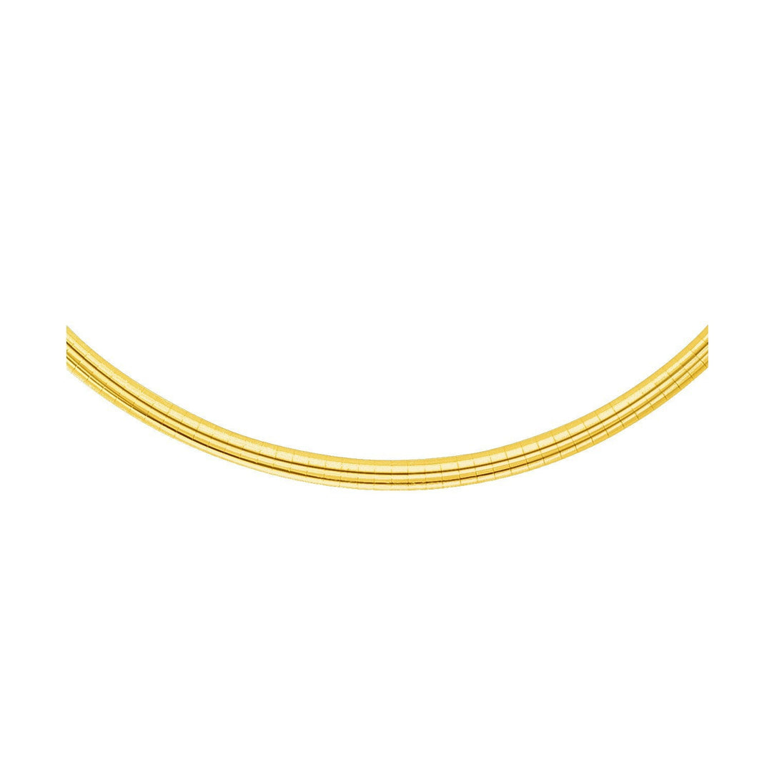 14k Yellow Gold Chain in a Classic Omega Design (4 mm)