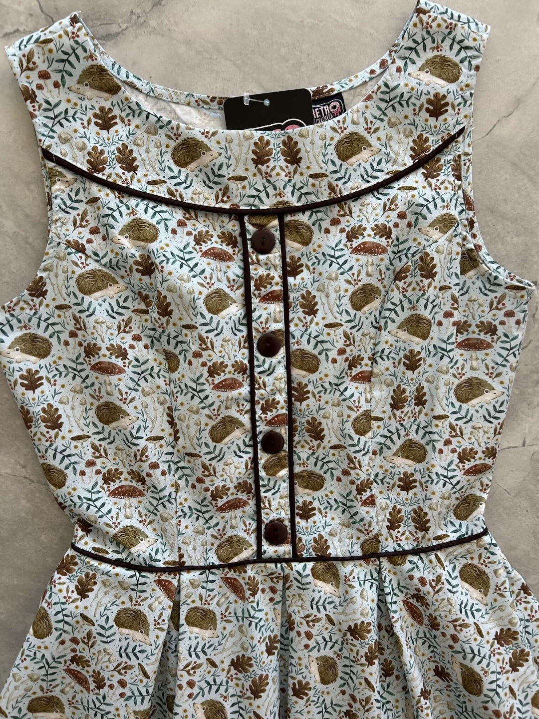 Elizabeth Dress in Hedgehogs - Large only