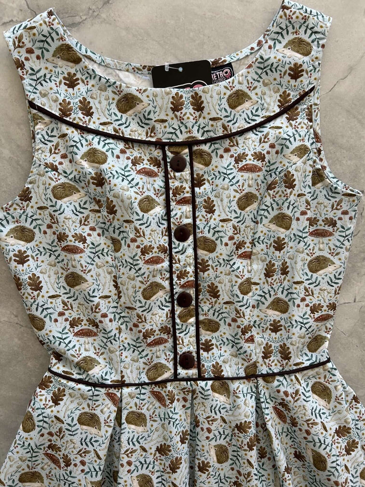 Elizabeth Dress in Hedgehogs - Large only