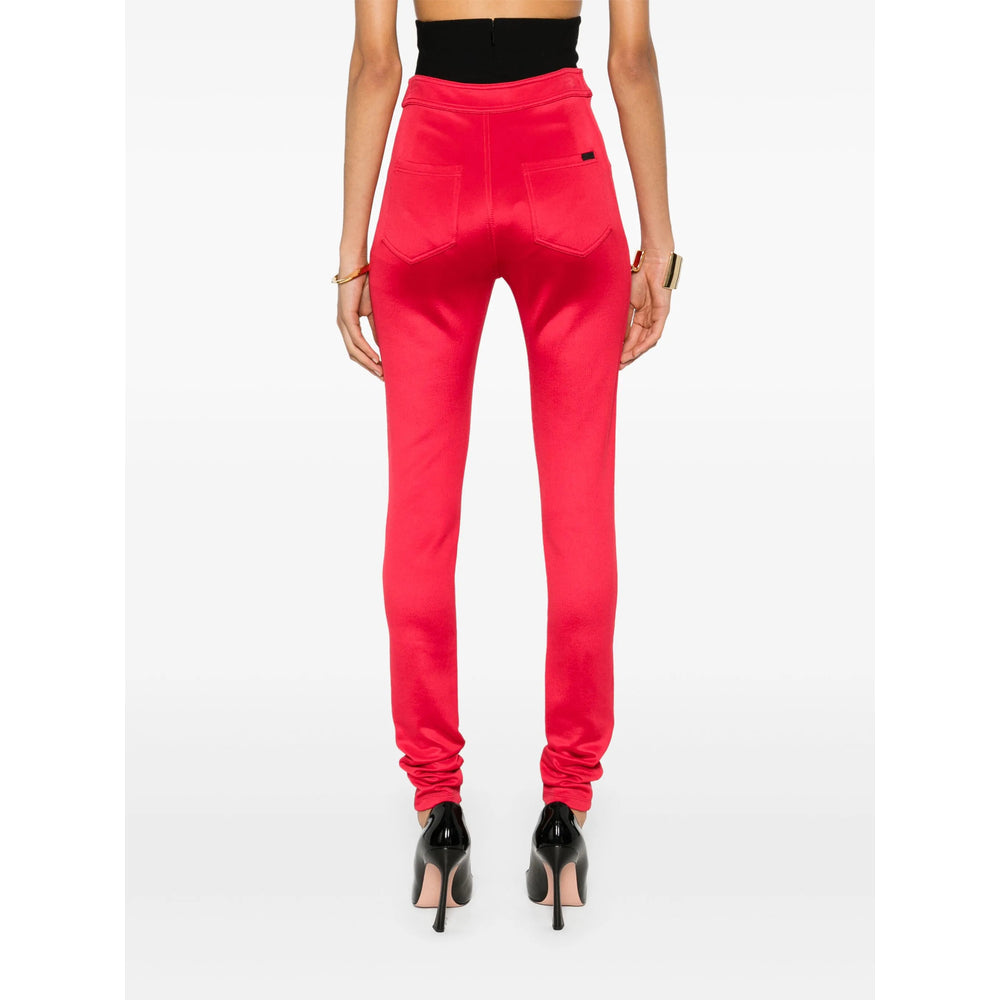 Saint Laurent Red Trousers - Skinny Trousers Women
