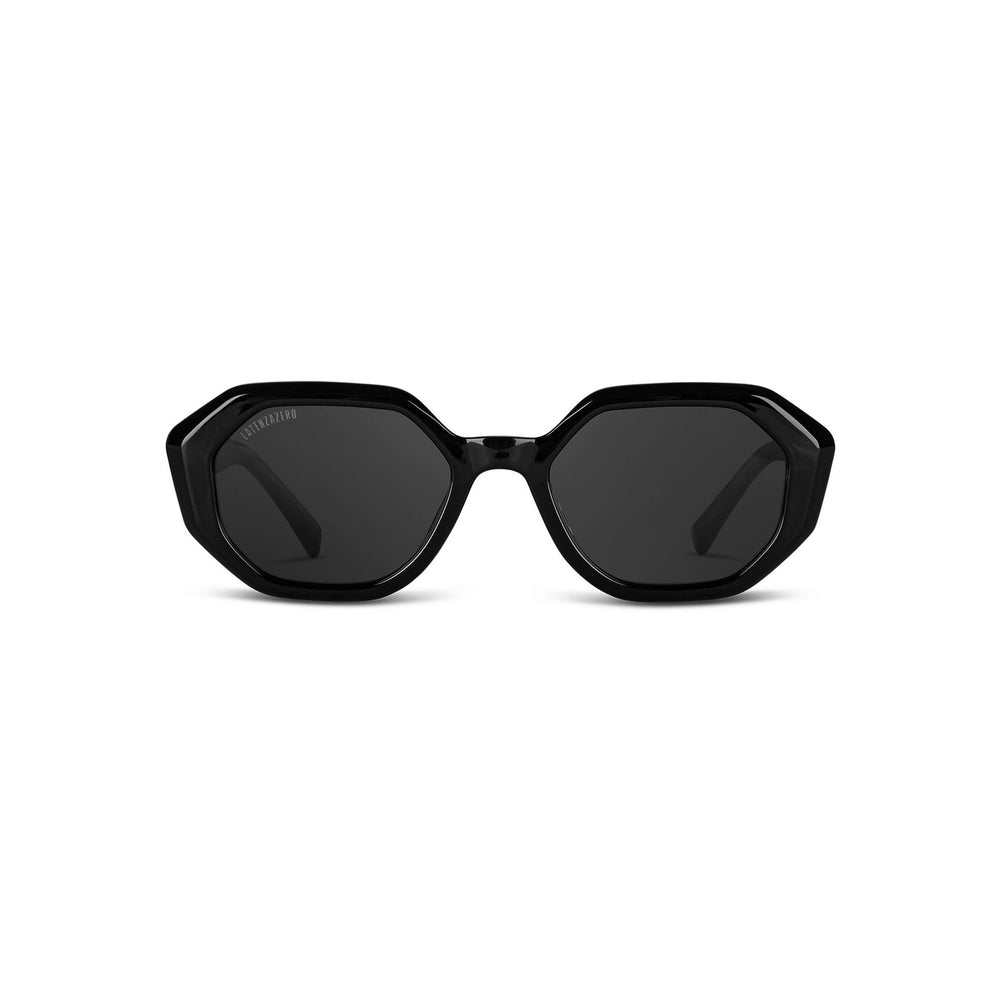 Black stylish Italian designed affordable sunglasses with UV protection.