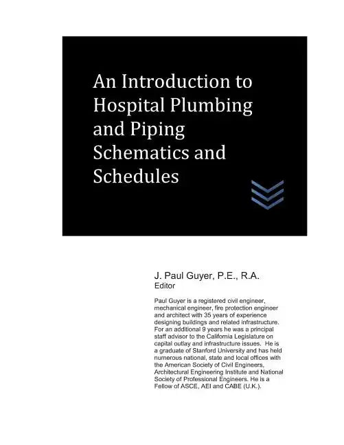 An Introduction to Hospital Plumbing and Piping Schematics and Schedules - Paperback