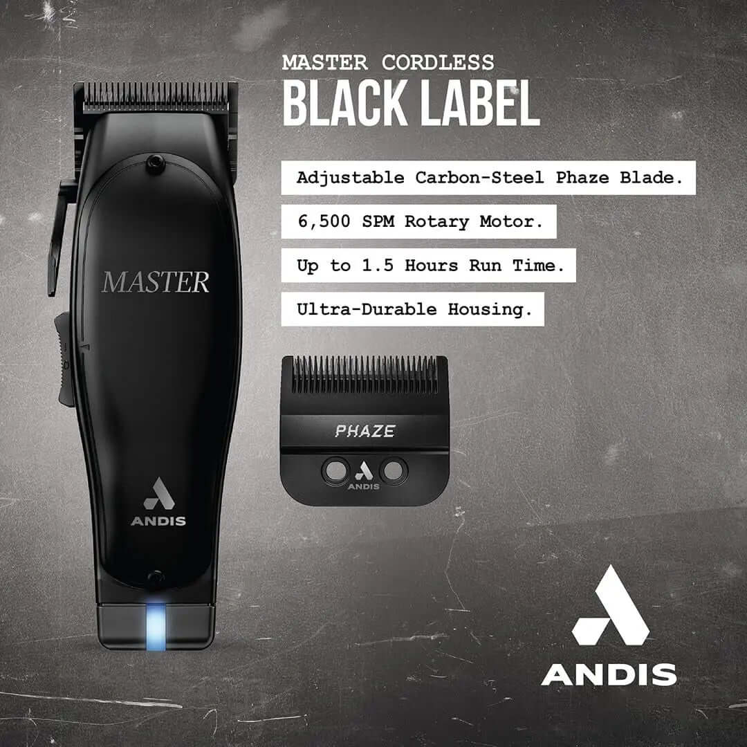 Andis Master Cordless Black Label Special Edition with Phaze Blade