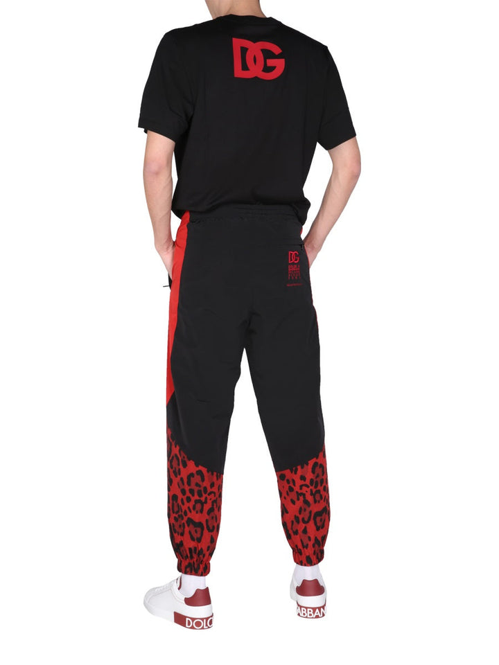 Dolce & Gabbana Men Jogging Pants With Animal Print
