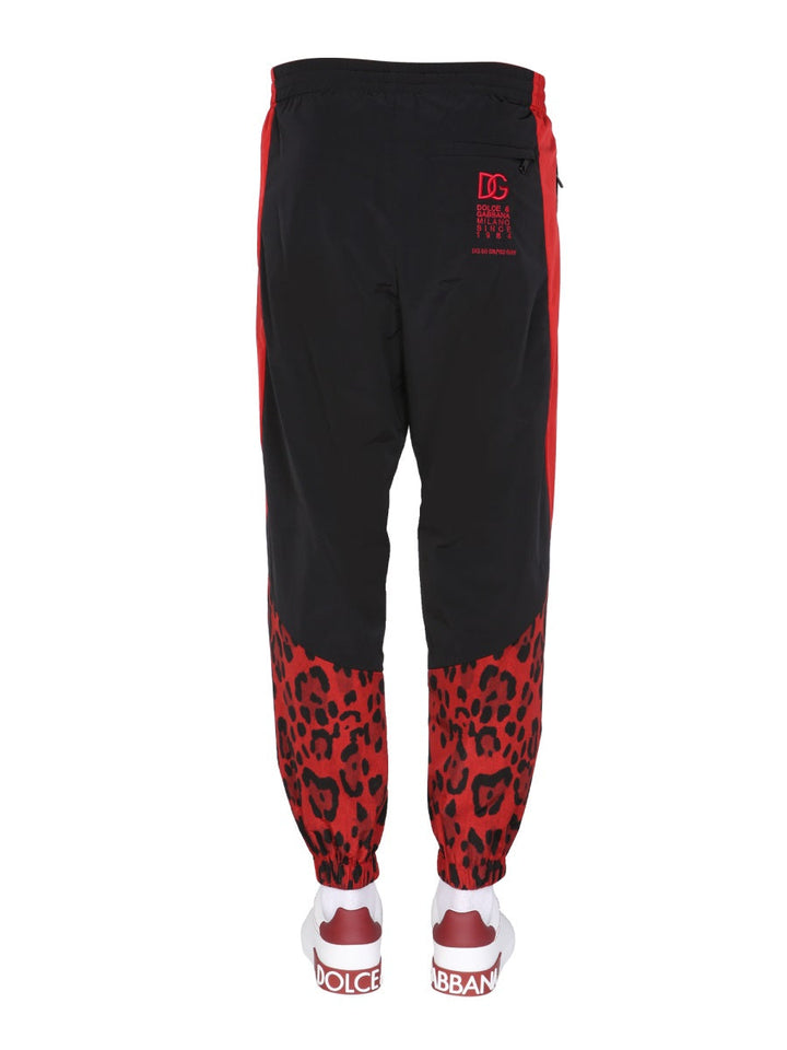 Dolce & Gabbana Men Jogging Pants With Animal Print