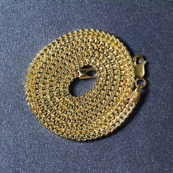 14k Yellow Gold Light Weight Wheat Chain (3.20 mm)