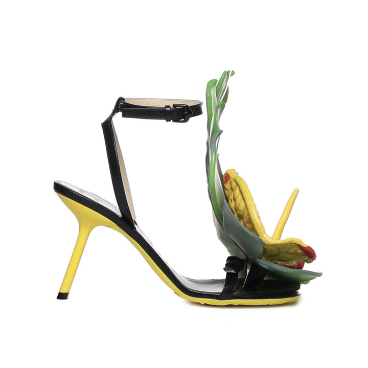 Loewe Petal Monstera Leather Sandals Women