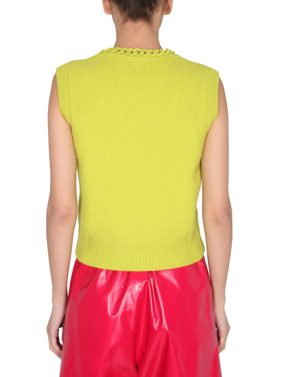Bottega Veneta Women Vest With Crochet Chain