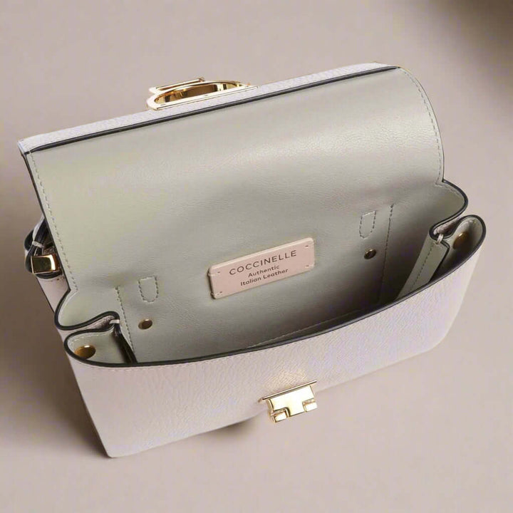 Coccinelle beige leather buckled Crossbody Bags