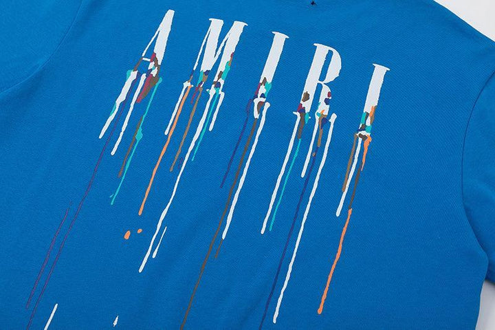 Amiri Blue T-Shirt Without Collar