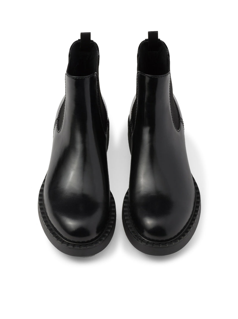 Prada Men Brushed Leather Chelsea Boots