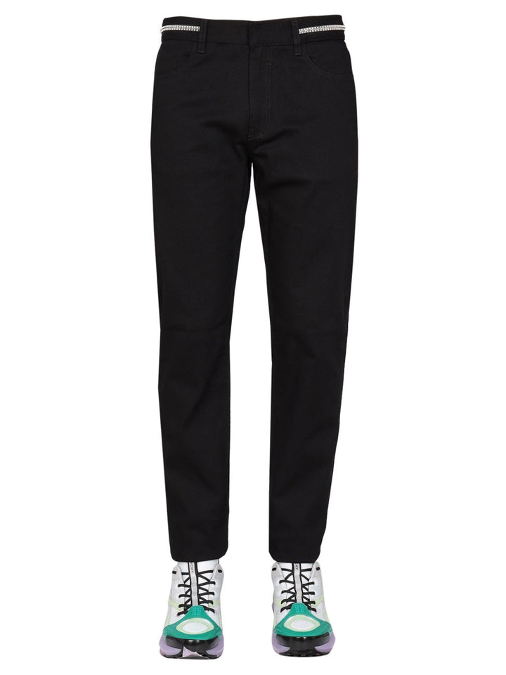 Givenchy Men Slim Fit Jeans With Metallic Details