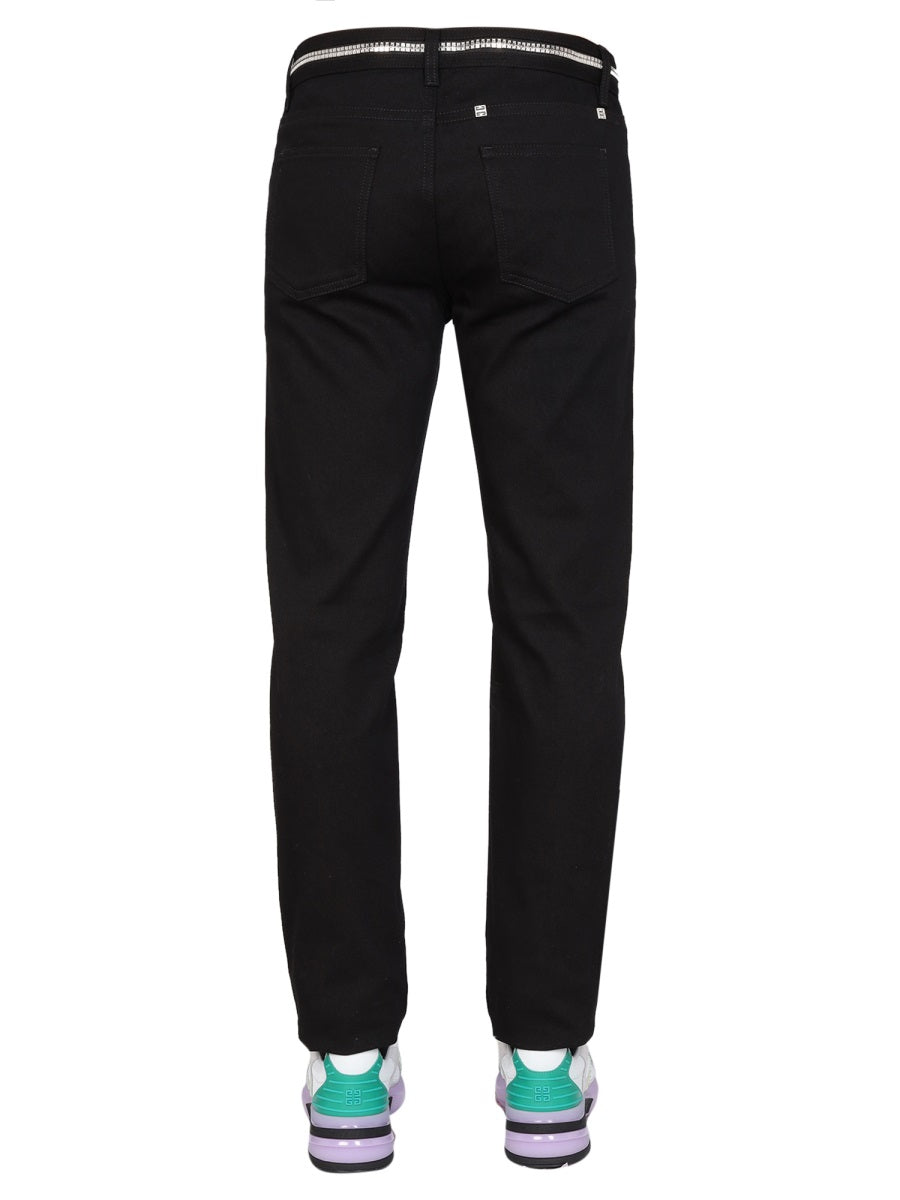 Givenchy Men Slim Fit Jeans With Metallic Details