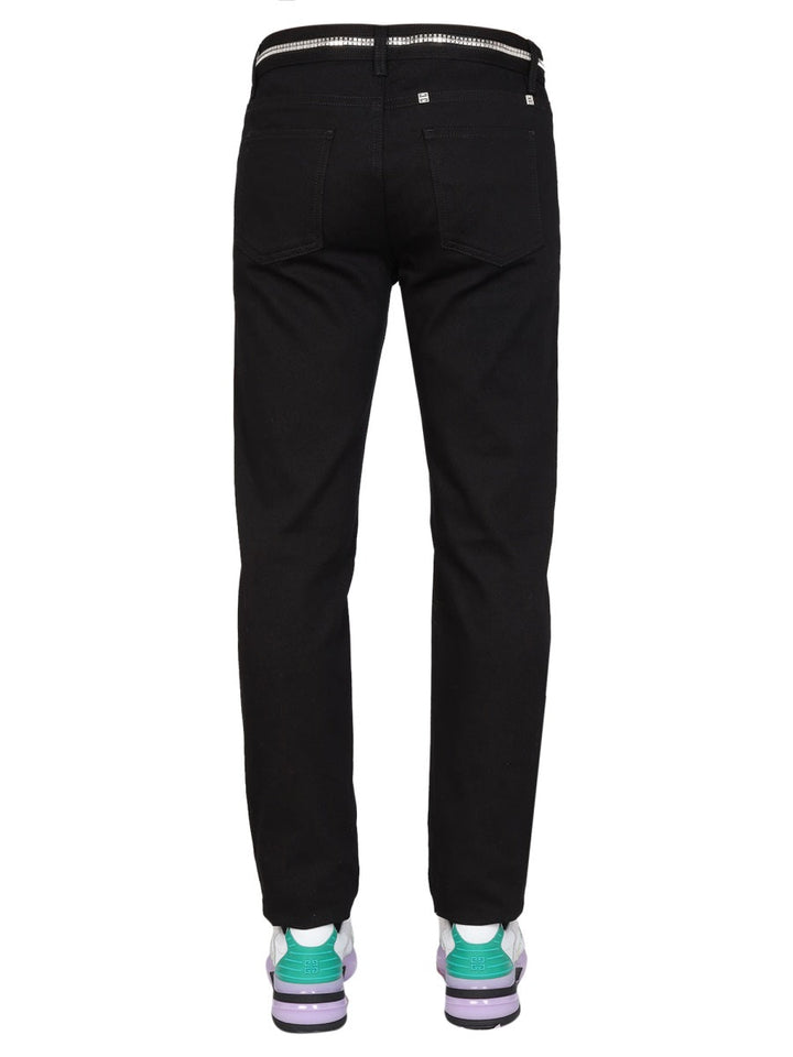 Givenchy Men Slim Fit Jeans With Metallic Details
