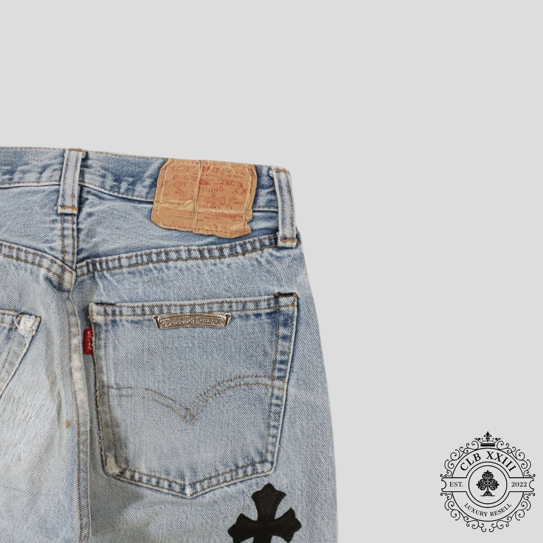 Chrome Hearts 501 Redline Cross Patch Jeans
