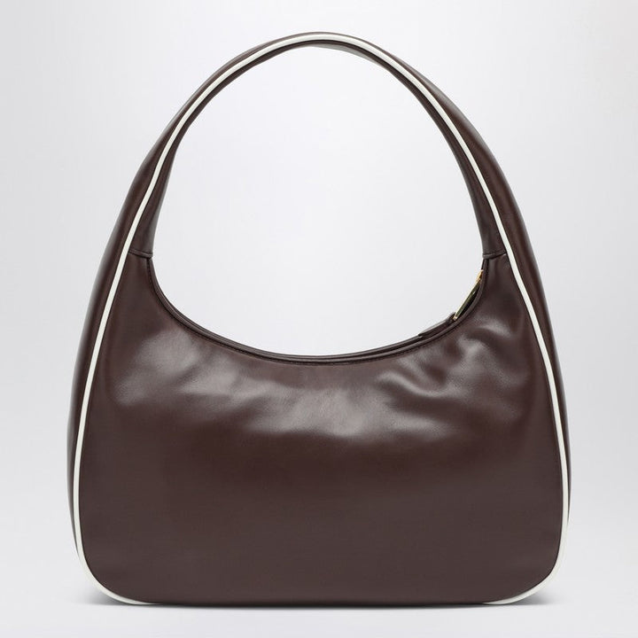 Miu Miu Brown/White Leather Handbag Women