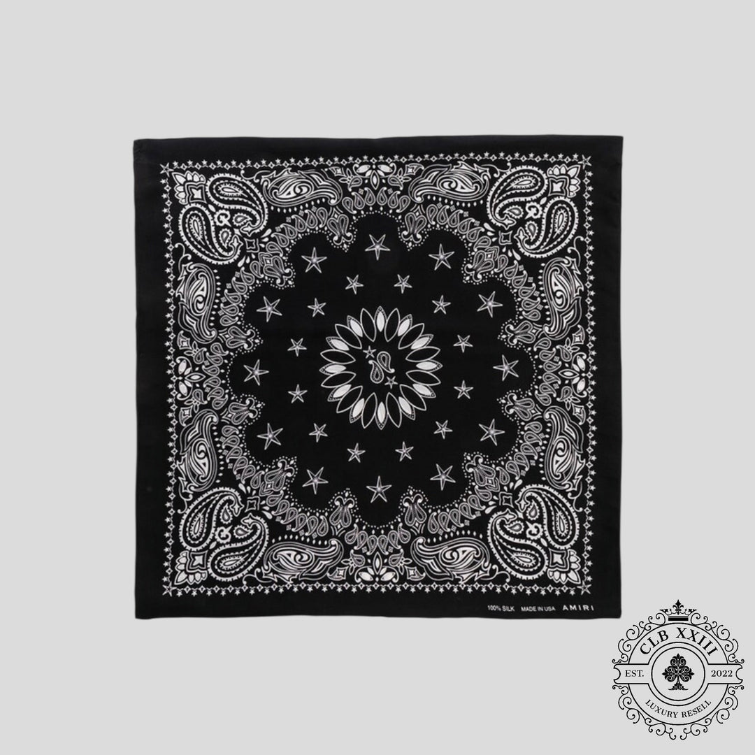 Amiri Silk Bandana in Black
