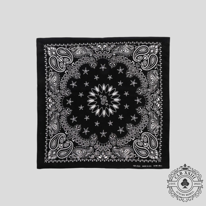 Amiri Silk Bandana in Black