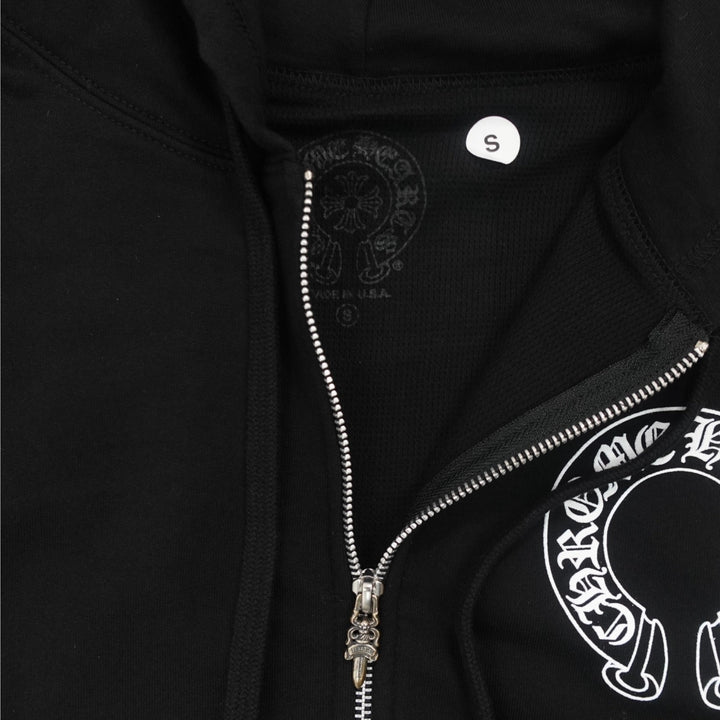 Chrome Hearts Thermal Lined Horseshoe Zip Up Hoodie